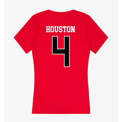 Rutgers - NCAA Football : Jourdin Houston - Women's V-Neck T-Shirt-1