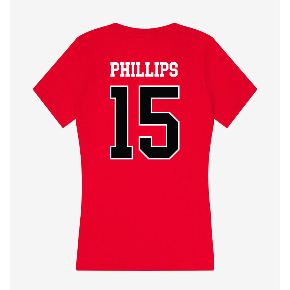 Rutgers - NCAA Women's Soccer : Lily Phillips - Women's V-Neck T-Shirt-1