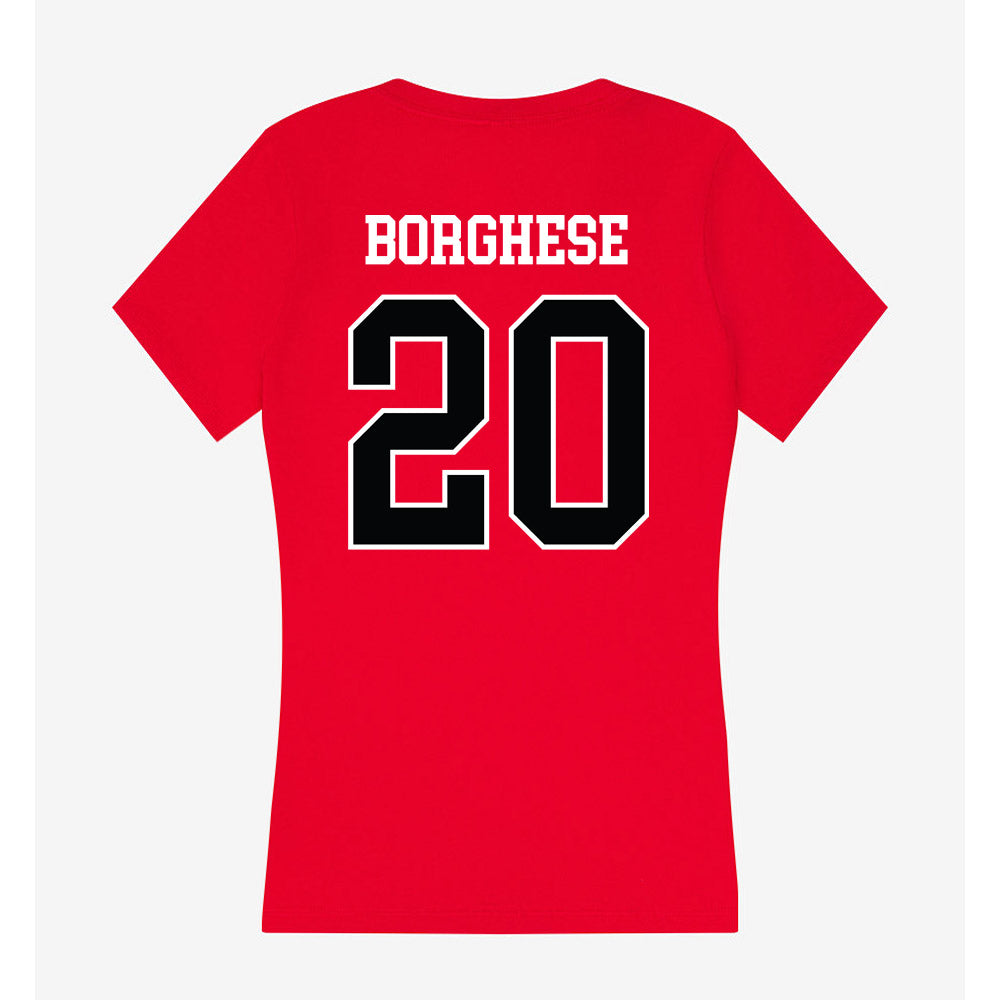 Rutgers - NCAA Baseball : Vincent Borghese - Women's V-Neck T-Shirt-1