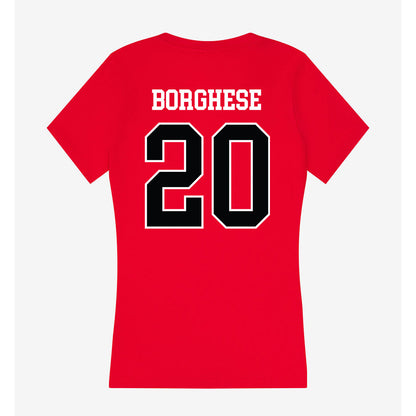 Rutgers - NCAA Baseball : Vincent Borghese - Women's V-Neck T-Shirt-1