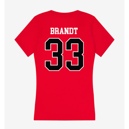 Rutgers - NCAA Women's Basketball : Kennedy Brandt - Women's V-Neck T-Shirt-1