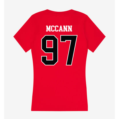 Rutgers - NCAA Football : Riley McCann - Women's V-Neck T-Shirt-1