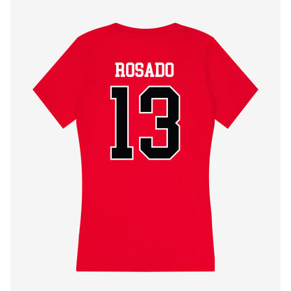 Rutgers - NCAA Baseball : Julius Rosado - Women's V-Neck T-Shirt-1