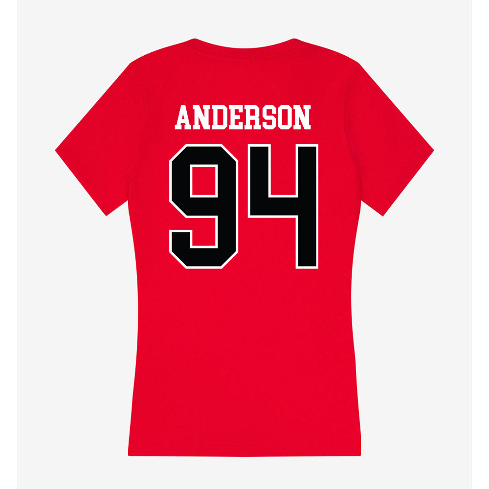 Rutgers - NCAA Football : Jakob Anderson - Women's V-Neck T-Shirt-1
