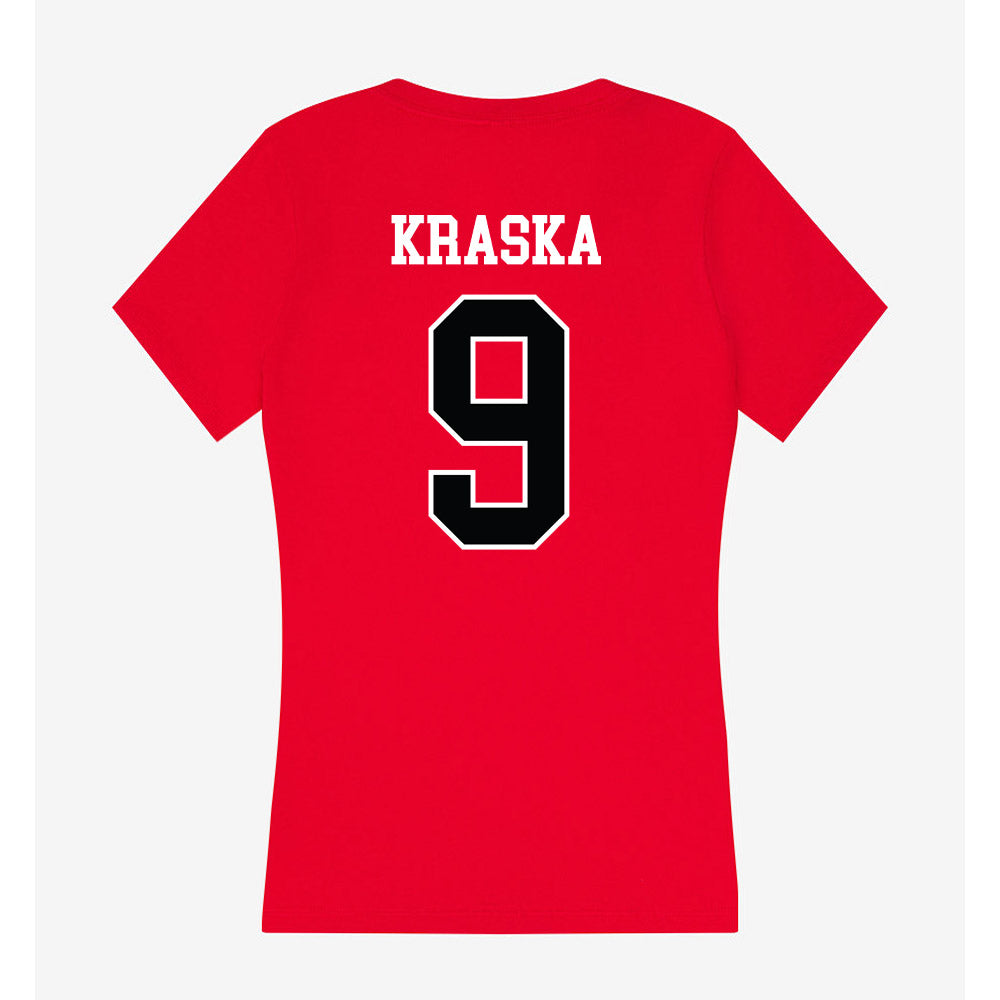 Rutgers - NCAA Softball : Stephanie Kraska - Women's V-Neck T-Shirt-1