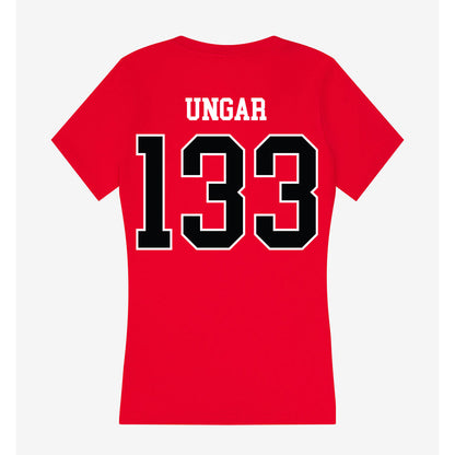 Rutgers - NCAA Wrestling : Brett Ungar - Women's V-Neck T-Shirt-1
