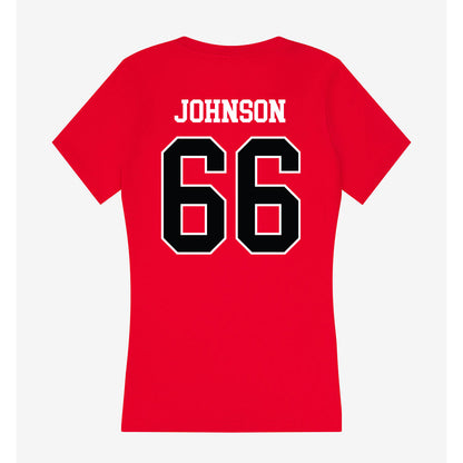 Rutgers - NCAA Football : Donovan Johnson - Women's V-Neck T-Shirt-1