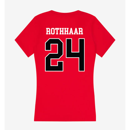 Rutgers - NCAA Football : Benjamin Rothhaar - Women's V-Neck T-Shirt-1