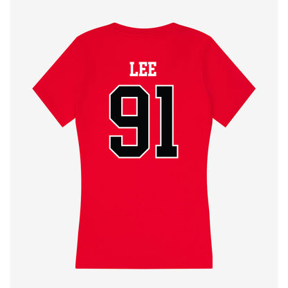 Rutgers - NCAA Football : Jaedin Lee - Women's V-Neck T-Shirt-1
