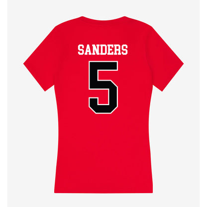 Rutgers - NCAA Football : Kaj Sanders - Women's V-Neck T-Shirt-1