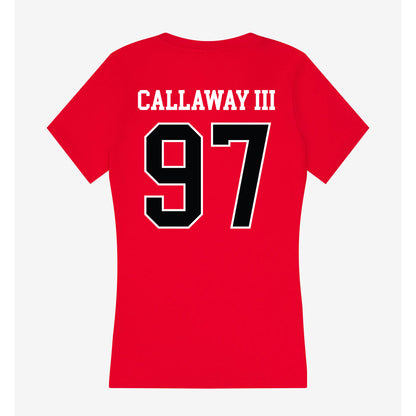 Rutgers - NCAA Football : Rinaldo Callaway III - Women's V-Neck T-Shirt-1