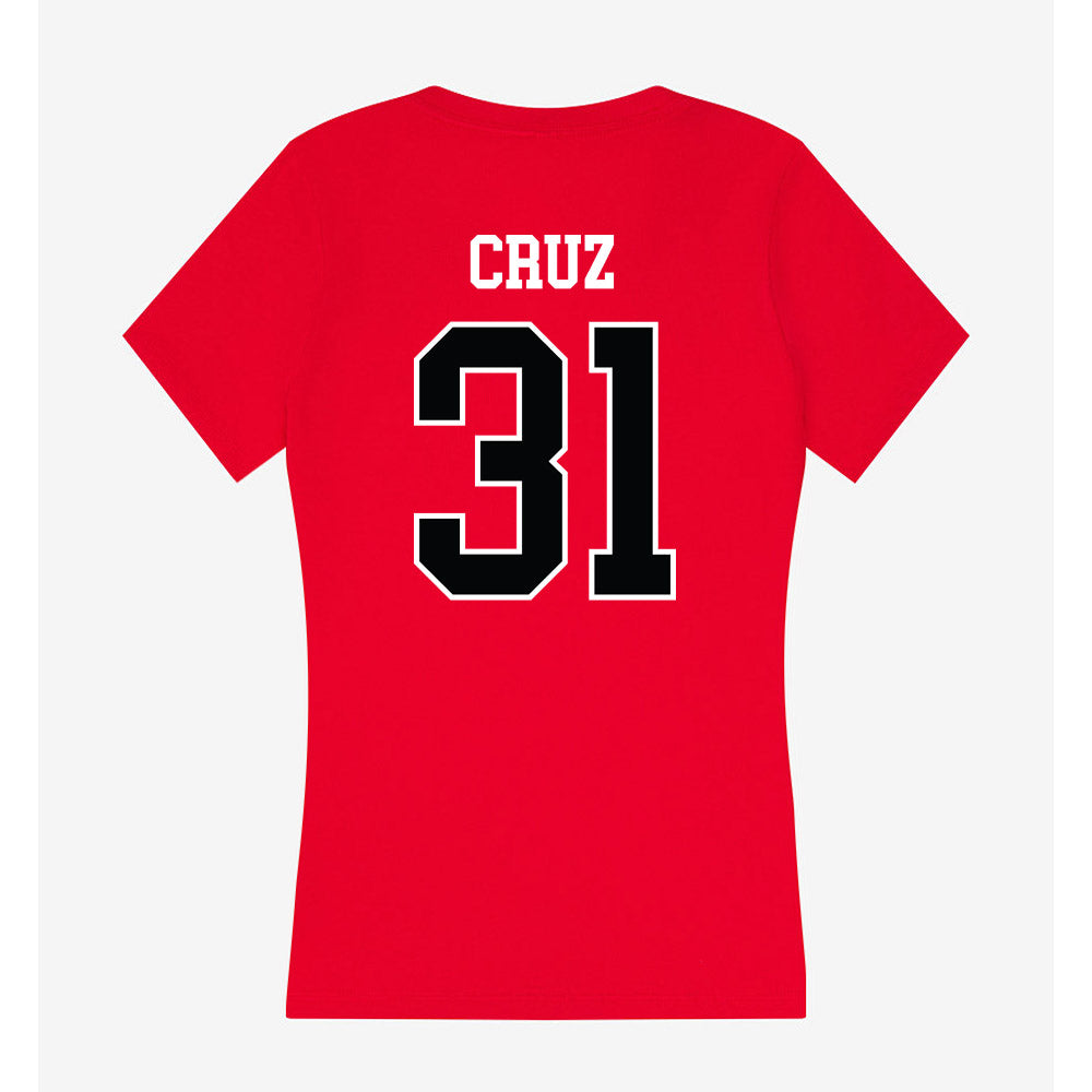 Rutgers - NCAA Football : Sebastian Cruz - Women's V-Neck T-Shirt-1