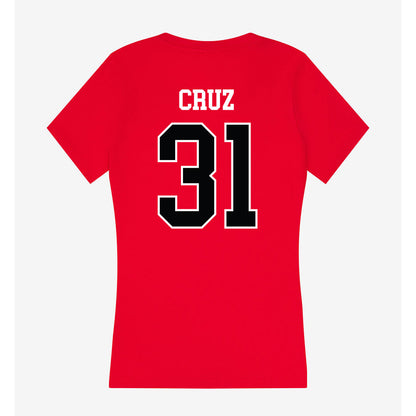 Rutgers - NCAA Football : Sebastian Cruz - Women's V-Neck T-Shirt-1