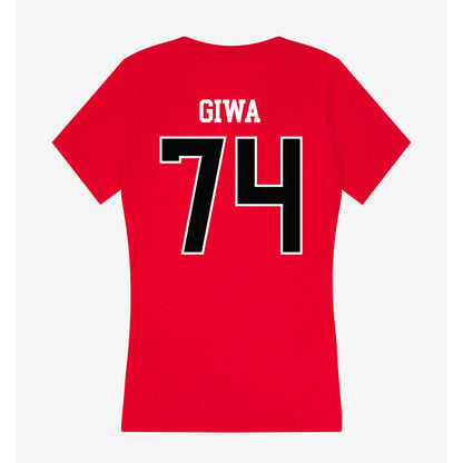 Rutgers - NCAA Football : Moshood Giwa - Women's V-Neck T-Shirt-1