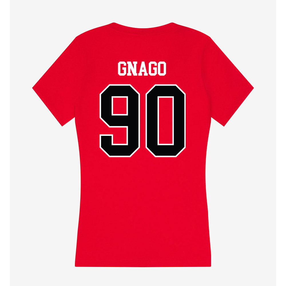 Rutgers - NCAA Football : Farell Gnago - Women's V-Neck T-Shirt-1