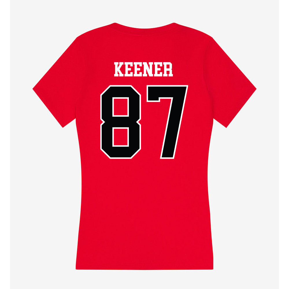 Rutgers - NCAA Football : Montgomery Keener - Women's V-Neck T-Shirt-1