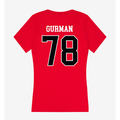 Rutgers - NCAA Football : Miron Gurman - Women's V-Neck T-Shirt-1