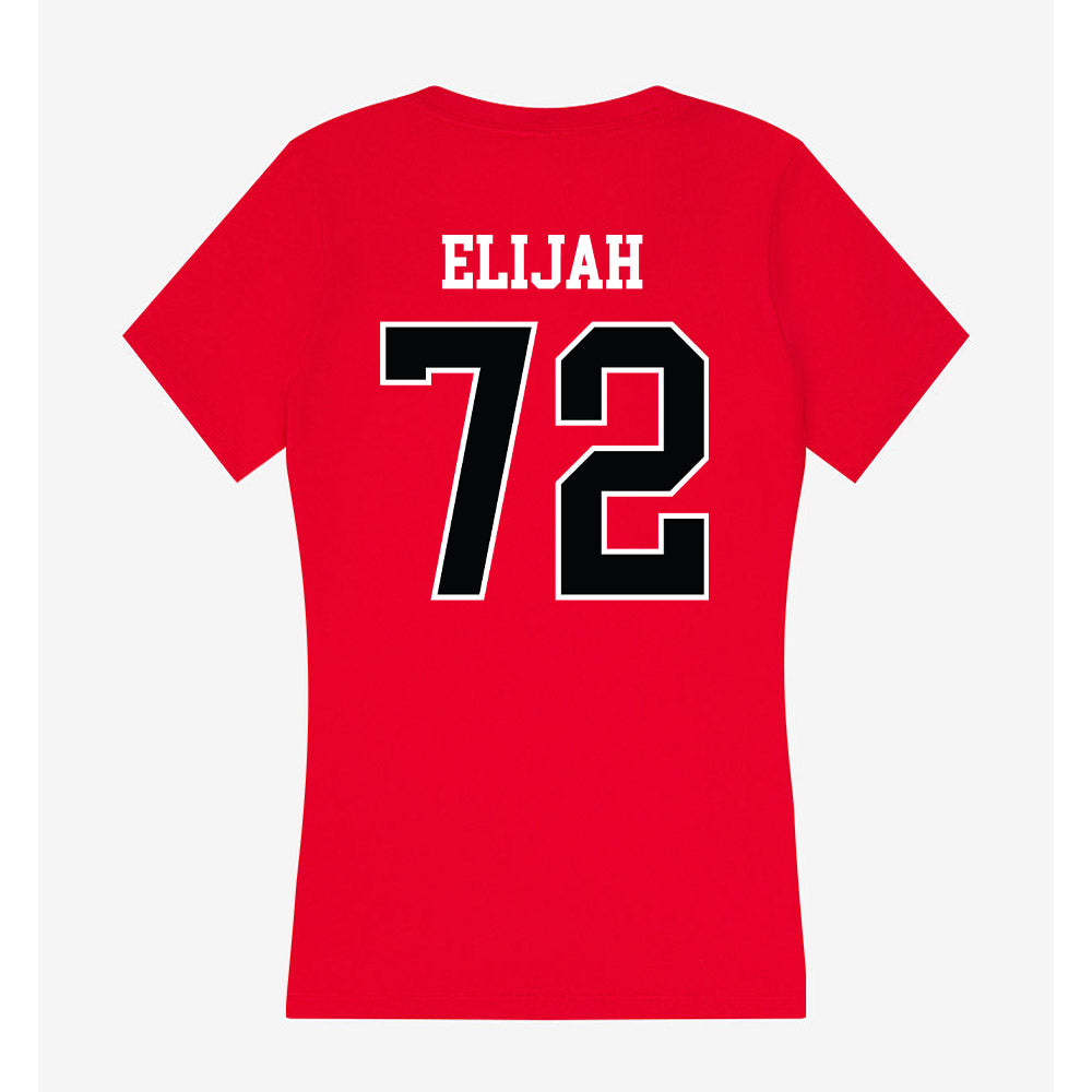 Rutgers - NCAA Football : Jayden Elijah - Women's V-Neck T-Shirt-1