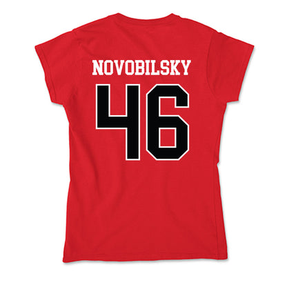 Rutgers - NCAA Baseball : Kevin Novobilsky - Soft Style Women’s T-Shirt-1