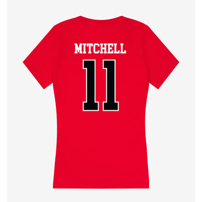 Rutgers - NCAA Softball : Mia Mitchell - Women's V-Neck T-Shirt-1