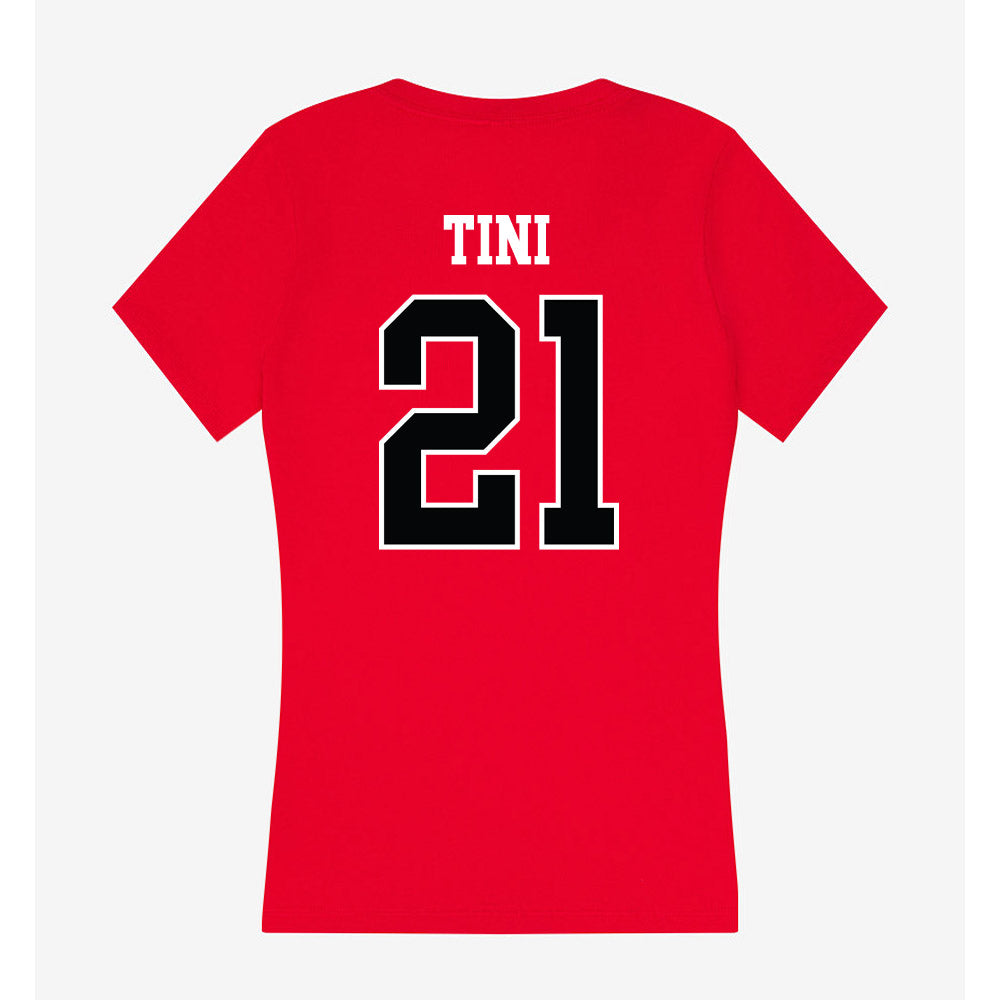 Rutgers - NCAA Women's Lacrosse : Payton Tini - Women's V-Neck T-Shirt-1