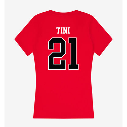 Rutgers - NCAA Women's Lacrosse : Payton Tini - Women's V-Neck T-Shirt-1