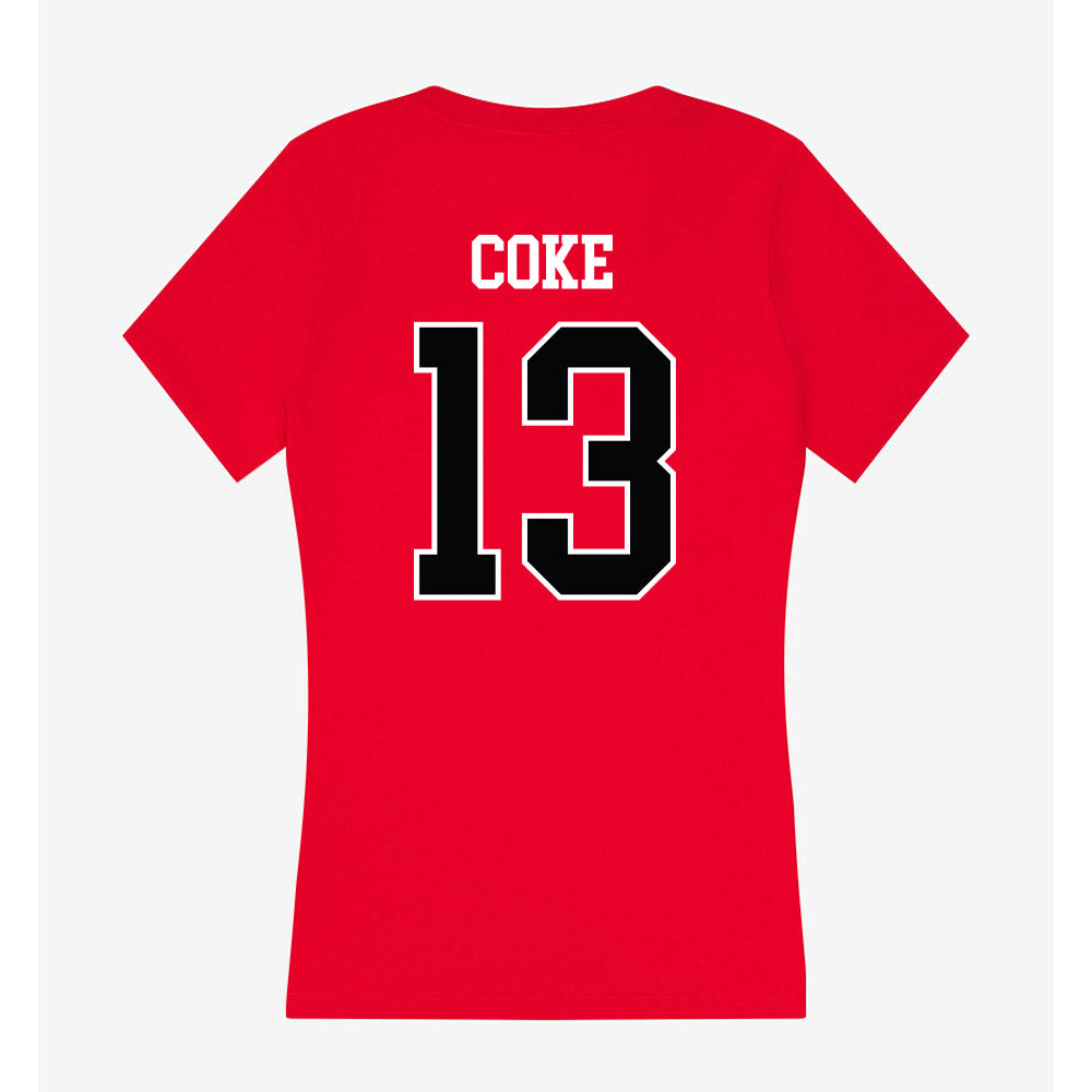 Rutgers - NCAA Football : Elias Coke - Women's V-Neck T-Shirt-1