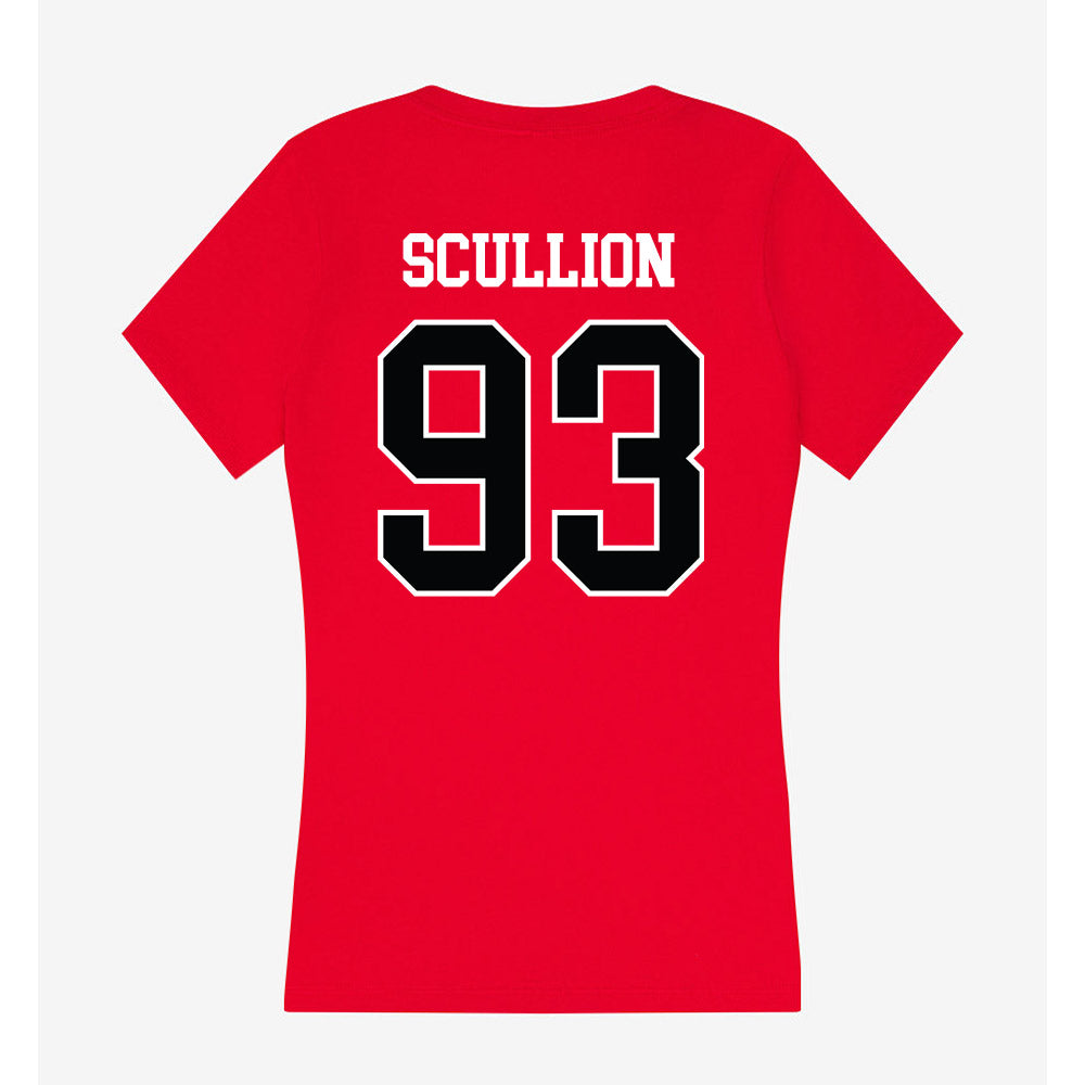 Rutgers - NCAA Football : Jack Scullion - Women's V-Neck T-Shirt-1