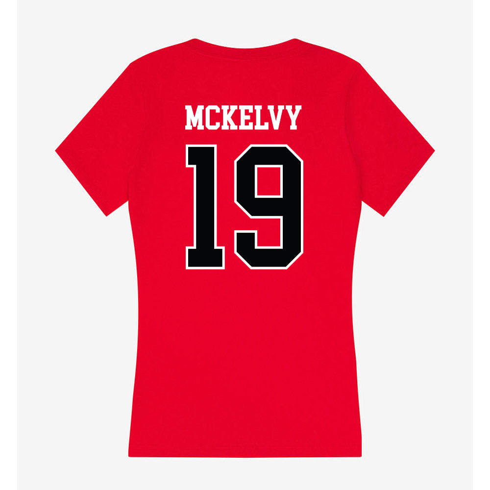 Rutgers - NCAA Men's Lacrosse : Ben McKelvy - Women's V-Neck T-Shirt-1