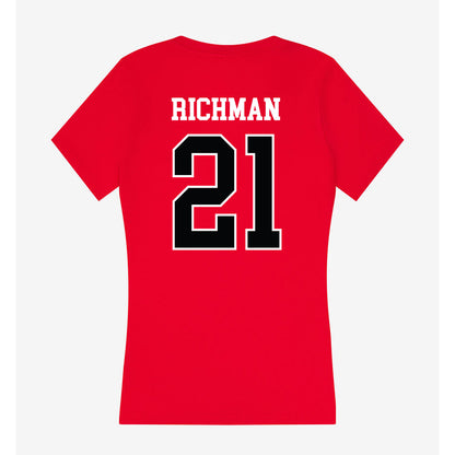 Rutgers - NCAA Men's Lacrosse : Duke Richman - Women's V-Neck T-Shirt-1