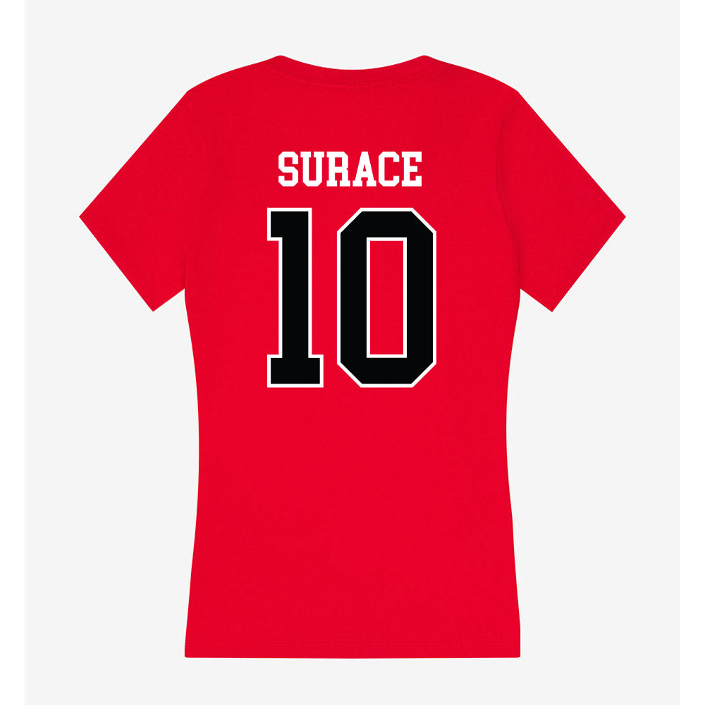 Rutgers - NCAA Football : AJ Surace - Women's V-Neck T-Shirt-1
