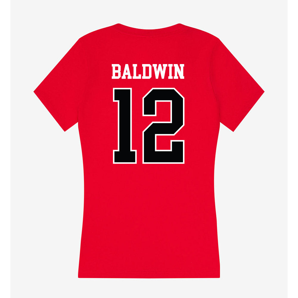 Rutgers - NCAA Women's Volleyball : Brooke Baldwin - Women's V-Neck T-Shirt-1