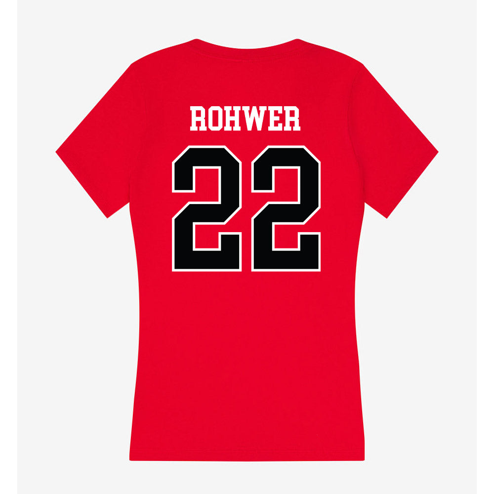 Rutgers - NCAA Softball : Sam Rohwer - Women's V-Neck T-Shirt-1