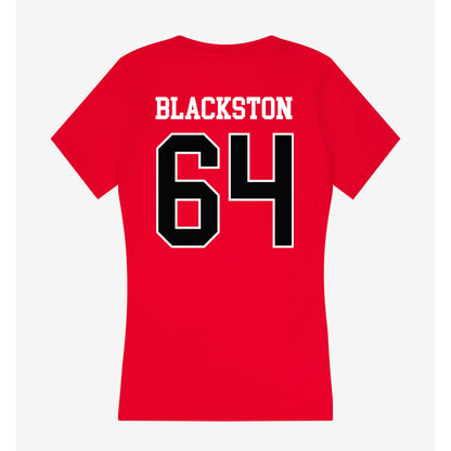 Rutgers - NCAA Football : Joshua Blackston - Women's V-Neck T-Shirt-1