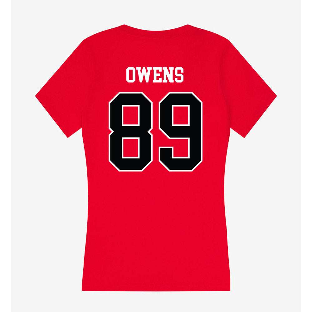 Rutgers - NCAA Football : Brady Owens - Women's V-Neck T-Shirt-1