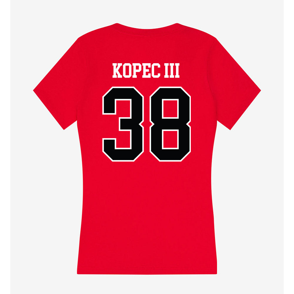 Rutgers - NCAA Football : Joey Kopec III - Women's V-Neck T-Shirt-1