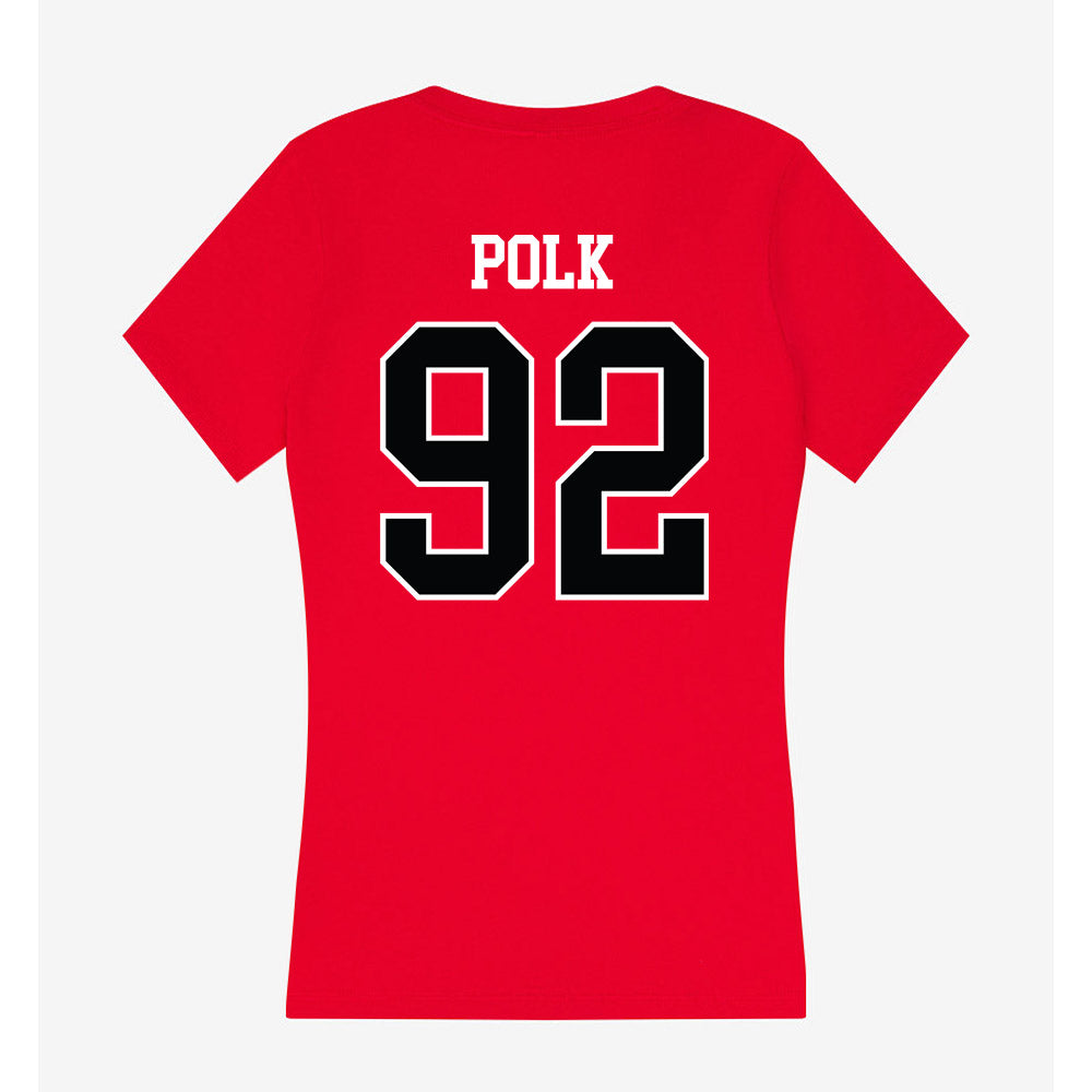 Rutgers - NCAA Football : Jermaine Polk - Women's V-Neck T-Shirt-1