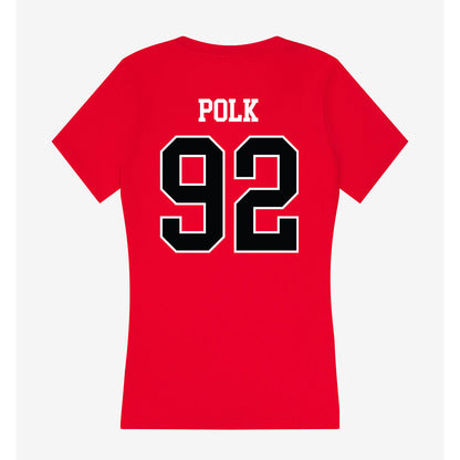 Rutgers - NCAA Football : Jermaine Polk - Women's V-Neck T-Shirt-1