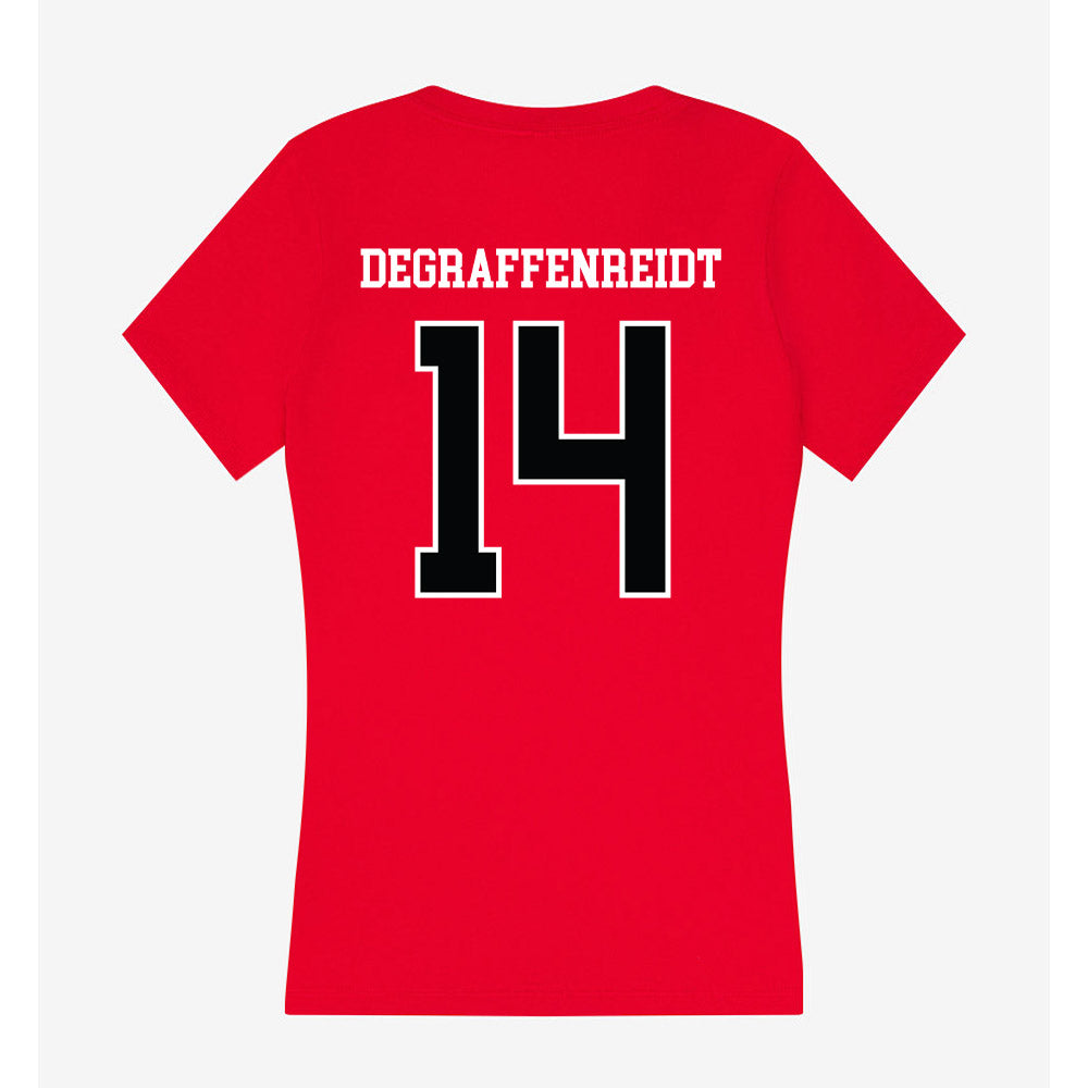 Rutgers - NCAA Football : Sah'nye Degraffenreidt - Women's V-Neck T-Shirt-1