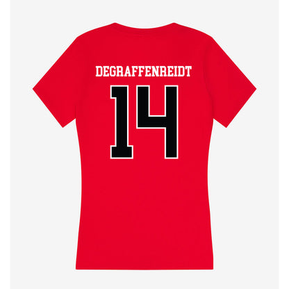 Rutgers - NCAA Football : Sah'nye Degraffenreidt - Women's V-Neck T-Shirt-1