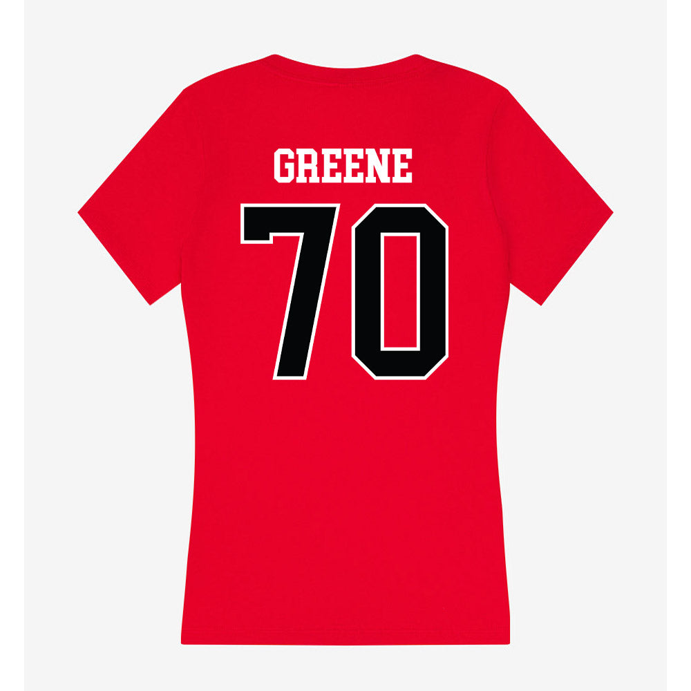 Rutgers - NCAA Football : Cameron Greene - Women's V-Neck T-Shirt-1