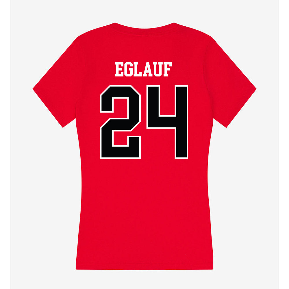 Rutgers - NCAA Women's Lacrosse : Gianna Eglauf - Women's V-Neck T-Shirt-1
