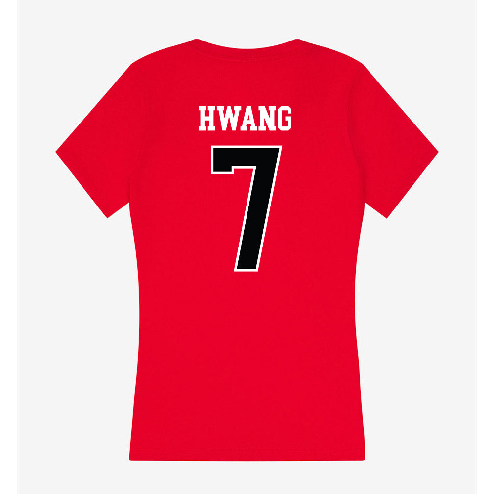 Rutgers - NCAA Softball : Riley Hwang - Women's V-Neck T-Shirt-1