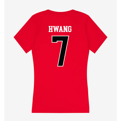 Rutgers - NCAA Softball : Riley Hwang - Women's V-Neck T-Shirt-1