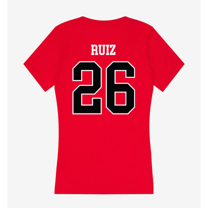 Rutgers - NCAA Men's Soccer : Erick Ruiz - Women's V-Neck T-Shirt-1