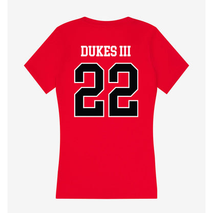 Rutgers - NCAA Football : Michael Dukes III - Women's V-Neck T-Shirt-1