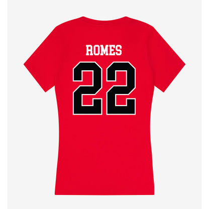 Rutgers - NCAA Women's Volleyball : Malia Romes - Women's V-Neck T-Shirt-1