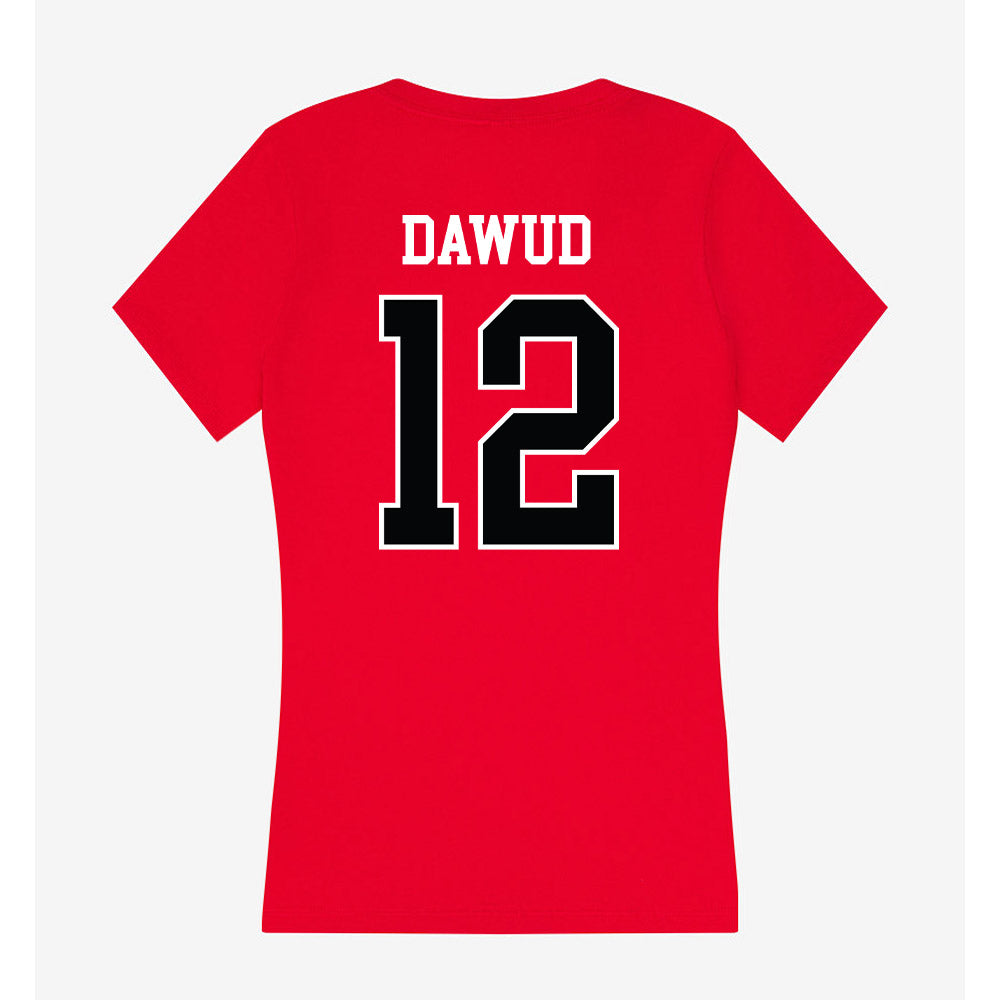 Rutgers - NCAA Football : Zahmir Dawud - Women's V-Neck T-Shirt-1