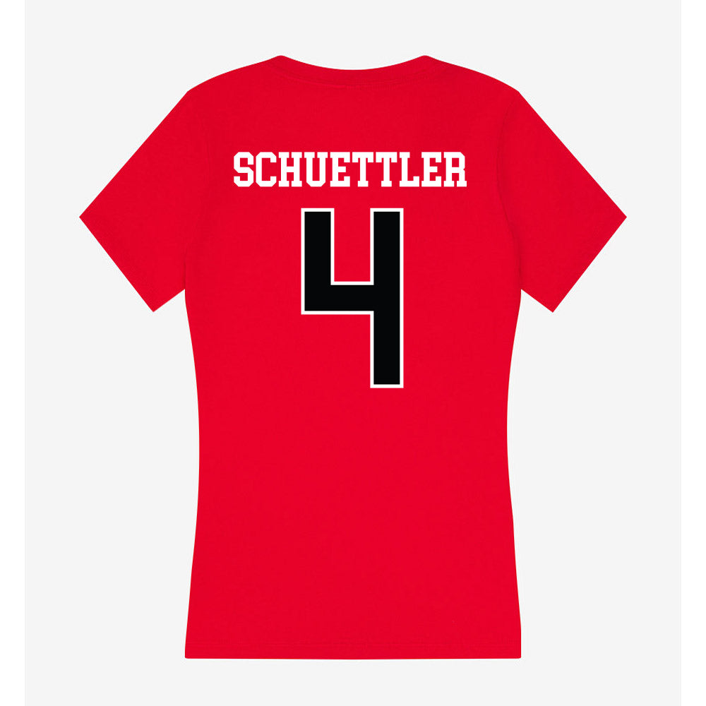 Rutgers - NCAA Softball : Charleigh Schuettler - Women's V-Neck T-Shirt-1