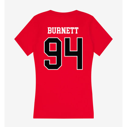 Rutgers - NCAA Football : Jdan Burnett - Women's V-Neck T-Shirt-1